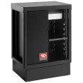 Meuble bas avec bac de recyclage et support rouleau papier - noir - rws2