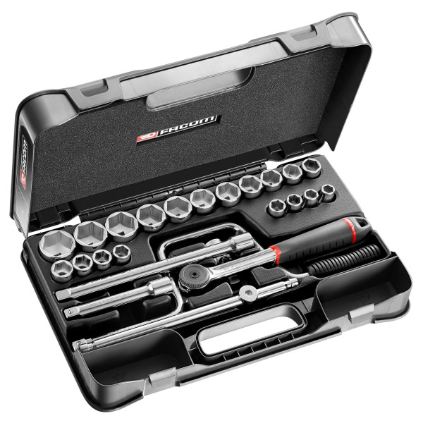 Coffret douilles 1/2' 6p in s.161b 25pc