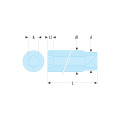 Douille longue 12 pans en pouces, 1/2", 1"1/4