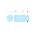 Douille 12 pans en pouces, 1/2", 1"3/16