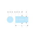 Douille 6 pans en pouces, 1/2", 1"3/16