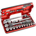Jeu 21 pièces dbox de douilles 1/2" 12 pans métriques