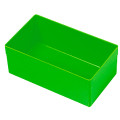 Bac médium rectangulaire plastique vert pour aménagement valises, h 51 mm