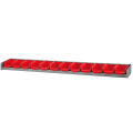 Étagère porte bacs, bacs inclus, montants 5003md, p 200 x l 1425 x h 90 mm