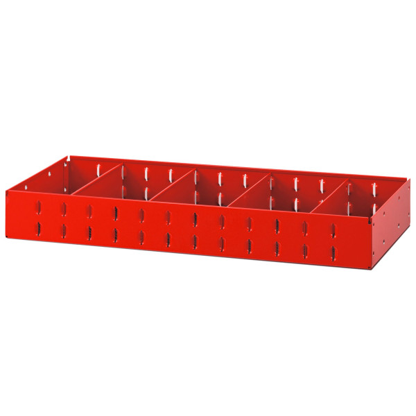 Étagère métal, montants 5003mf, 4 séparateurs amovibles, p 275mm, l 682 x h 90mm