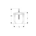 Extracteur 2 griffes coulissant 3 t capacité intér 86 - 136 mm extér 60 - 122 mm