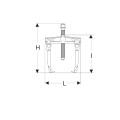 Extracteur 2 griffes coulissan 4 t capacité intér 127 - 171 mm extér 86 - 153 mm