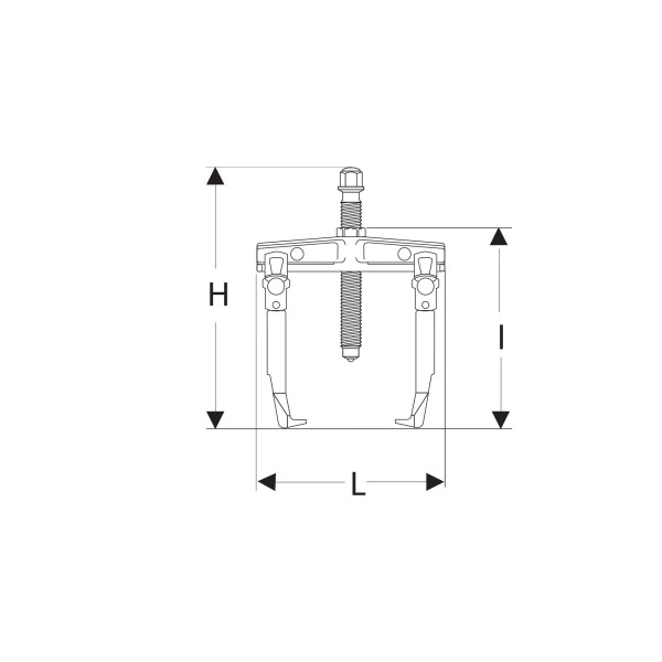 Extracteur 2 griffes coulissa 5 t capacité intér 148 - 346 mm extér 100 - 325 mm