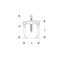 Extracteur 2 griffes coulissa 5 t capacité intér 148 - 346 mm extér 100 - 325 mm