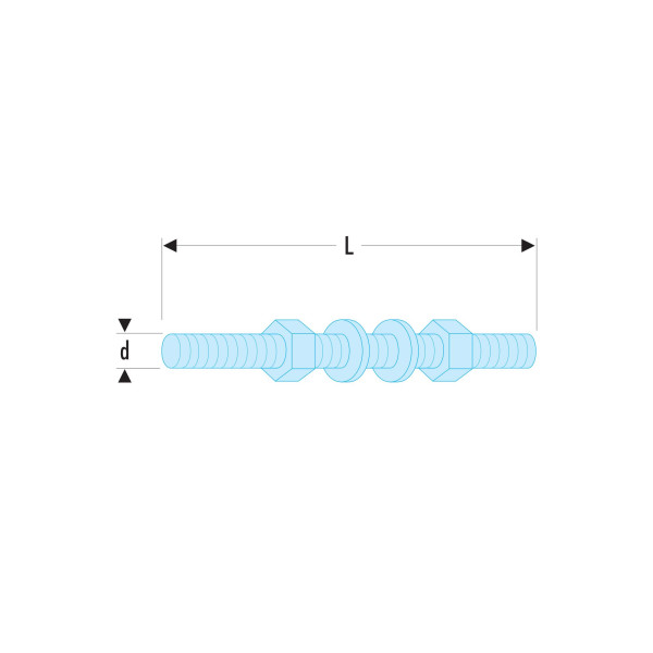 Tirant de rechange pour potence, m8 x 1,25 mm