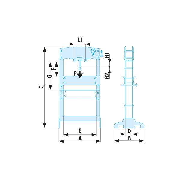 Presse hydro-pneumatique 30 tonnes