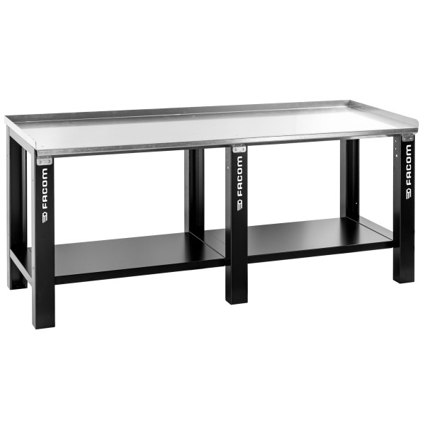 Établi d'atelier plateau galvanisé 2 m