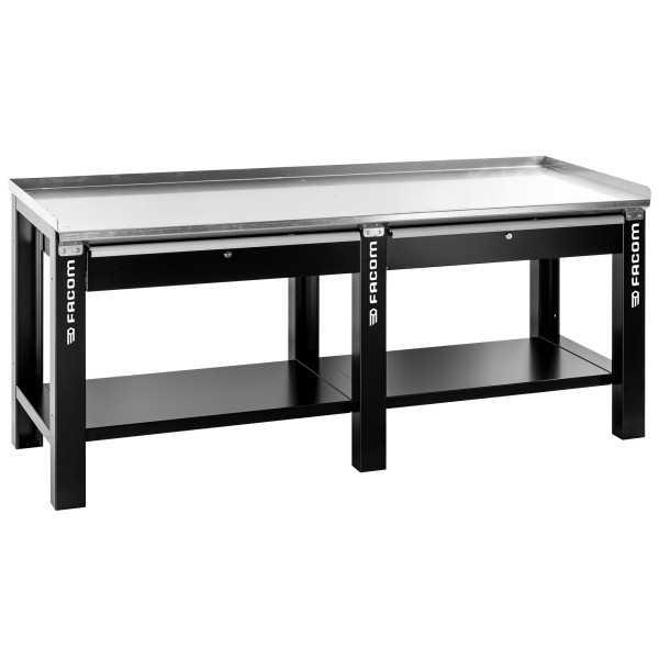 Établi d'atelier plateau galvanisé 2 m