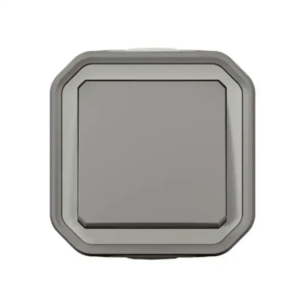 Interrupteur ou va-et-vient plexo complet saillie - gris
