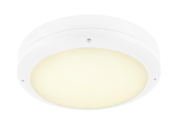 Outdoor bulkhead v 360, 20w 830/840 ip65 ik10 sensor blanc