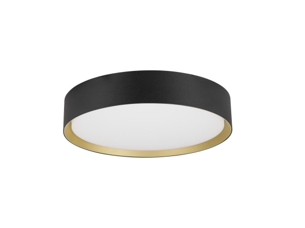 Decona 30, plafonnier, intérieur, phase, rond, 3000/4000k, 17w, noir/or