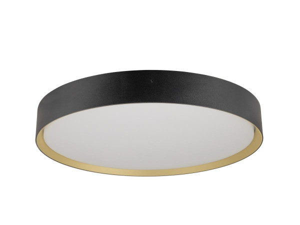 Decona 42, plafonnier, intérieur, phase, rond, 3000/4000k, 23w, noir/or