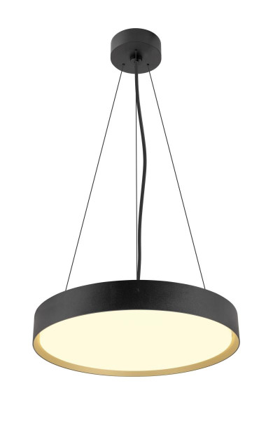 Decona 42, plafonnier, intérieur, phase, rond, 3000/4000k, 23w, noir/or