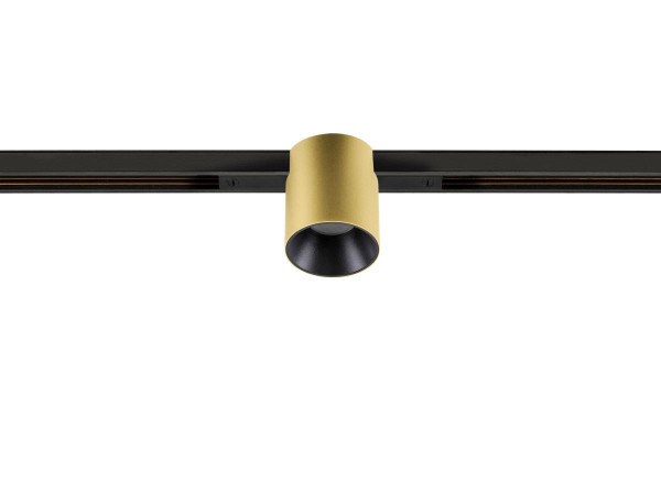 Fixt-it!, 48v, dali, spot rail encas., rond, 3000k, 6,6w, 36°, or/noir