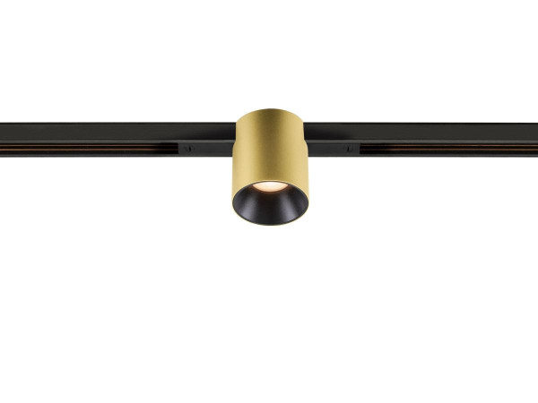 Fixt-it!, 48v, dali, spot rail encas., rond, 2000/3000k, 7,4w, 36°, or/noir