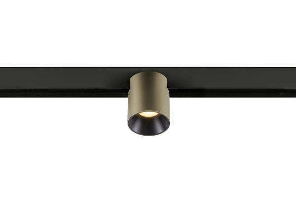 Fixt-it!, 48v, dali, spot rail saillie, rond 3000k, 6,6w, 36°, bronze/noir