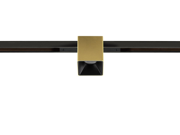 Fixt-it!, 48v, dali, spot rail encas, carré. 2700k, 6,6w, 36°, or/noir