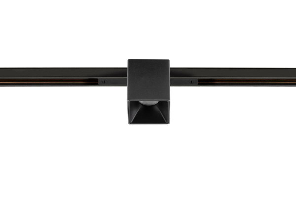 Fixt-it!, 48v, dali, spot rail encas, carré. 3000k, 6,6w, 36°, noir/noir