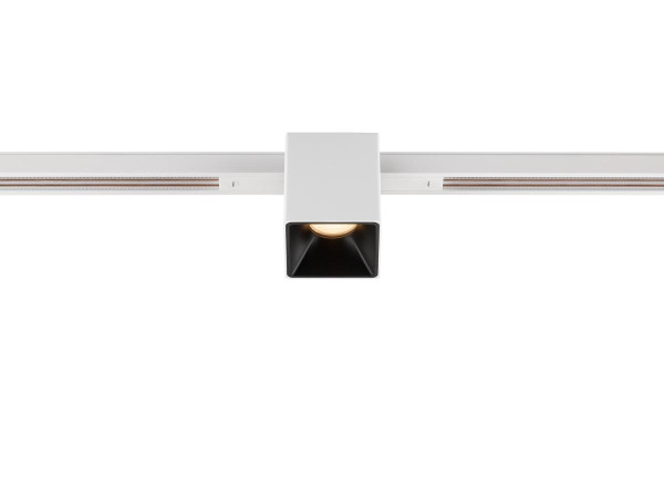 Fixt-it!, 48v, dali, spot rail encas, carré. 2000/3000k, 7,4w, 36°, blanc/noir