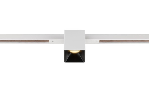 Fixt-it!, 48v, dali, spot rail encas, carré. 2000/3000k, 7,4w, 36°, blanc/noir