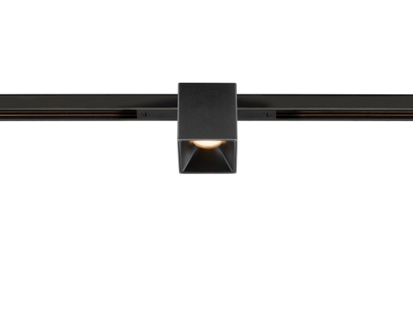 Fixt-it!, 48v, dali, spot rail encas, carré. 2000/3000k, 7,4w, 36°, noir/noir