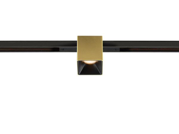 Fixt-it!, 48v, dali, spot rail encas, carré. 2000/3000k, 7,4w, 36°, or/noir