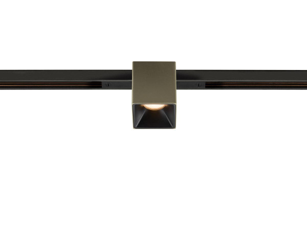 Fixt-it!, 48v, dali, spot rail encas, carré. 2000/3000k, 7,4w, 36°, bronze/noir