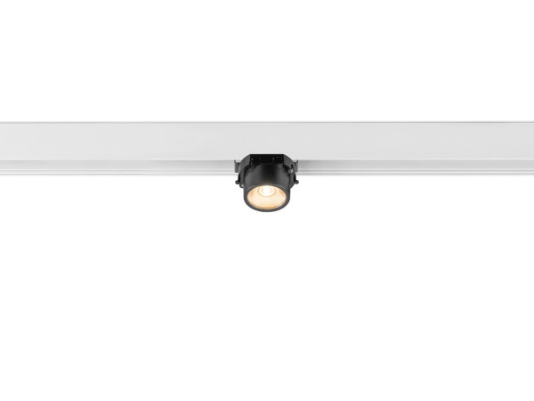 Fixt-it!, 48v, dali, spot rail saillie, carré 2700k, 6,6w, 36°, blanc/noir