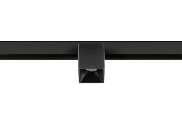 Fixt-it!, 48v, dali, spot rail saillie, carré 2700k, 6,6w, 36°, noir/noir