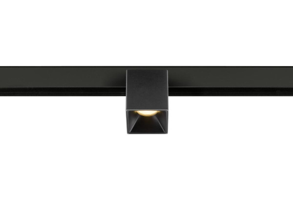 Fixt-it!, 48v, dali, spot rail saillie, carré 2000/3000k, 7,4w, 36°, noir/noir