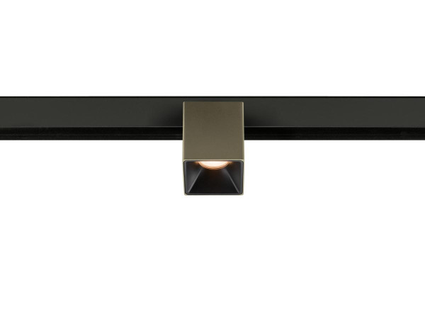 Fixt-it!, 48v, dali, spot rail saillie, carré 2000/3000k, 7,4w, 36°, bronze/noir