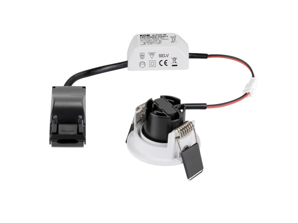 New tria® 45, spot encastré, intérieur, simple, rond, led, 2700k, 24°, 4w, blanc