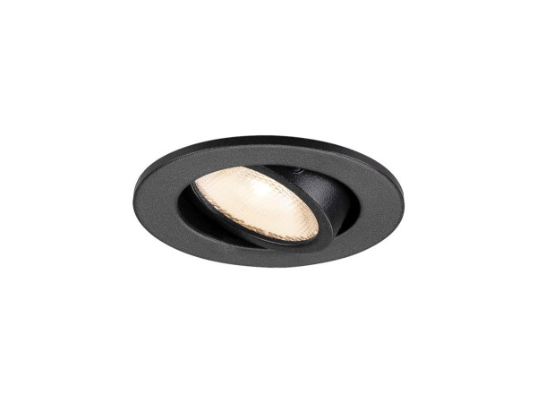 New tria® 45, spot encastré, intérieur, simple, rond, led, 2700k, 24°, 4w, noir