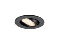 New tria® 45, spot encastré, intérieur, simple, rond, led, 2700k, 24°, 4w, noir