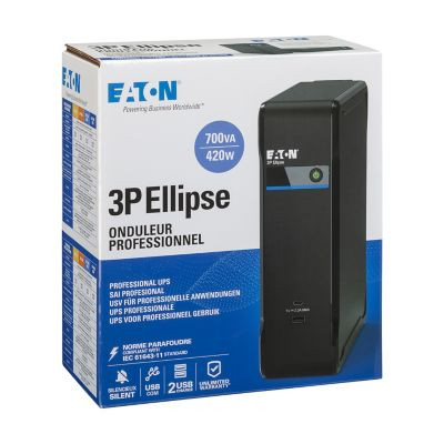 Onduleur 3p ellipse tour, 1ph, off-line, 700va, 420w, 4 prises (iec), ports usb