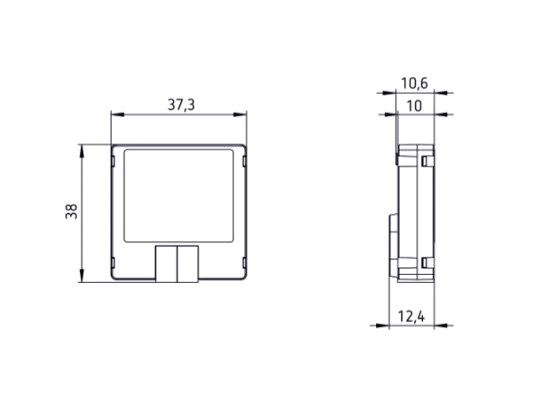 Module encastré 2 entrées, ta 2.1 knx. interface pour bouton poussoir.
