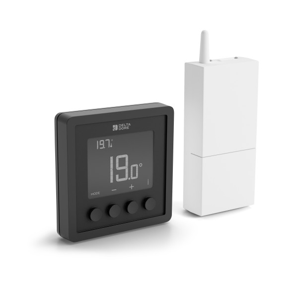 Tybox rf 210 bk | thermostat sans-fil hydraulique et aéraulique – noir