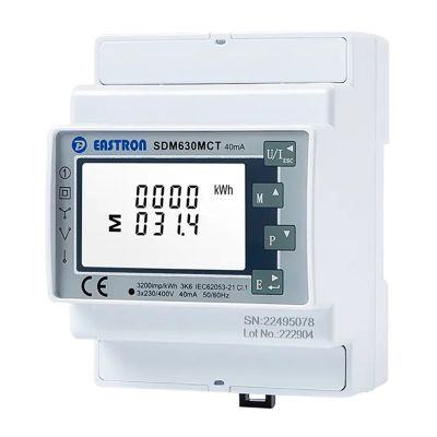 Compteur triphasé sdm630mct 120a à associer à des tc