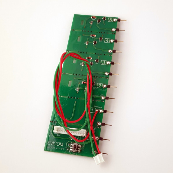 Carte interface bouton platine gtv62 1 rangée avec éclairage 
