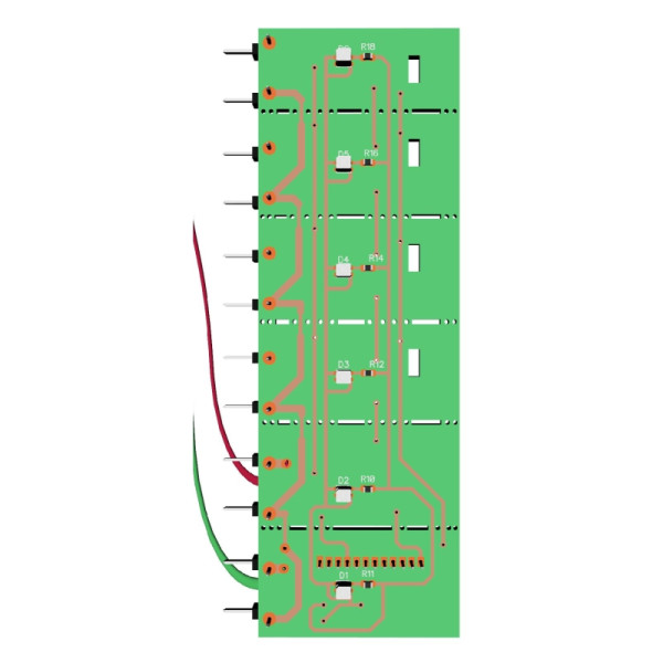 Carte interface bouton platine gtv62 1 rangée avec éclairage 