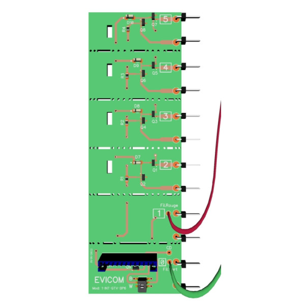 Carte interface bouton platine gtv62 1 rangée avec éclairage 