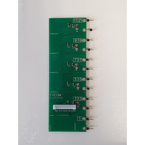 Carte interface bouton platine gtv62 2 rangées avec éclairage version slave