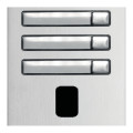 Module nexa aluminium 1 rangée 3 boutons avec perçage au diamètre t25