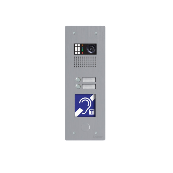 Platine monobloc gtx inox erp ip gp 1 rangée 2 boutons (bm)