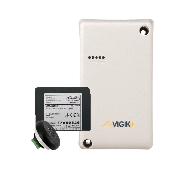 Pack cent. cont. d'accès hexact vigik+®/résidents 1 porte temps réel hexactweb